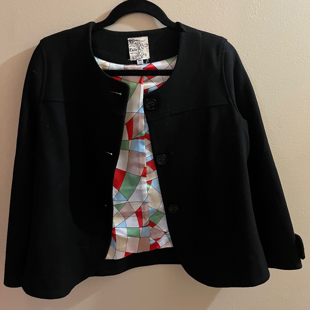 Tulle black blazer